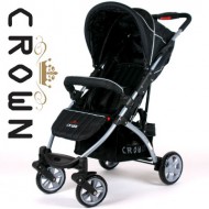 ST622 DELUXE- CROWN Kinderwagen BUGGY SPORT 4-Rad - FARBE: SCHWARZ