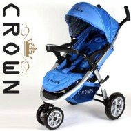 ST820 BLAU ULTRA DELUXE Kinderwagen Buggy von CROWN - Luxusausf�hrung