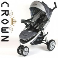 ST820 GRAU ULTRA DELUXE Kinderwagen Buggy von CROWN - Luxusausf�hrung