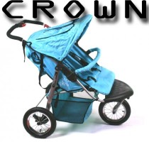 TT14- CROWN TWIN- Zwillings-Kinderwagen Hellblau