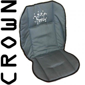 CROWN Schonbezug Sommersitzeinlage Sitzkissen GRAU 