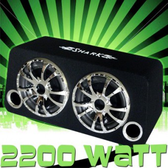 SHARK "BX212-72A AKTIVE-12" Dual Doppelbasskiste 2200 Watt Boombox"