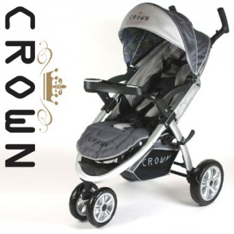 ST820 GRAU ULTRA DELUXE Kinderwagen Buggy von CROWN - Luxusausf�hrung